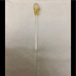 “ICE CREAM” Princess House Glass Swizzle Stick Stirrer NEW